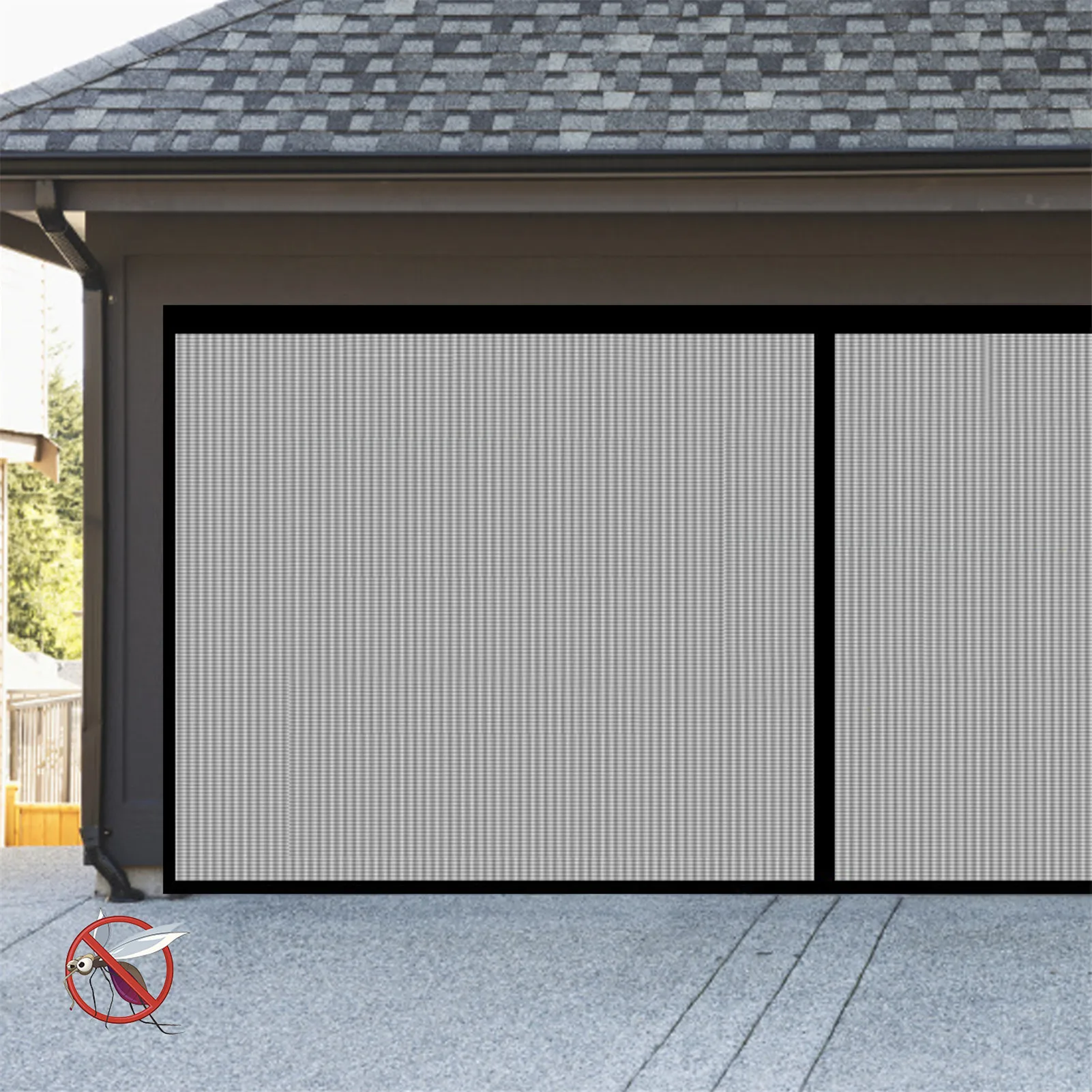 

Large Size Garage Door Curtain Mosquito Net Anti Fly Insect Screen Door Anti-insect Net Seamless Garage Door Screen 2x4m