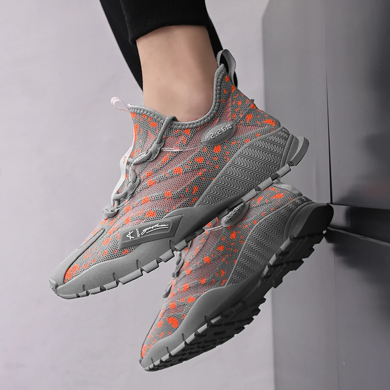 

New Spring Men Sneakers Breathable Mesh Outdoor Sport Shoes Autumn Flats Training Running Shoes Zapatos De Hombre
