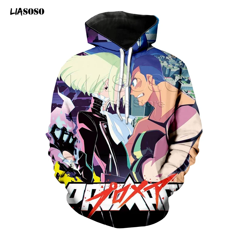 LIASOSO Новинка 3D принт для мужчин и женщин новый аниме Promare Повседневная футболка