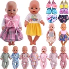 Одежда для кукол, обувь, плюшевая Пижама, повседневная спортивная одежда, платье, модная 18-дюймовая американская кукла для девочек и детей 43 см, Одежда для кукол