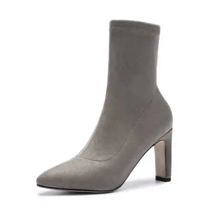 

Genuine Leather Short Boots Woman Autumn 2019 Tide Woman Boots Sharp Super High With Latest Fashion Boots