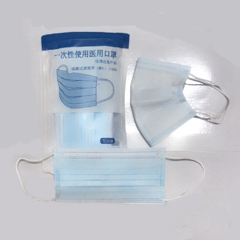 

Mask Disposable Non Wove 3 Layer Ply Filter Mouth Face Breathable Earloops Masks