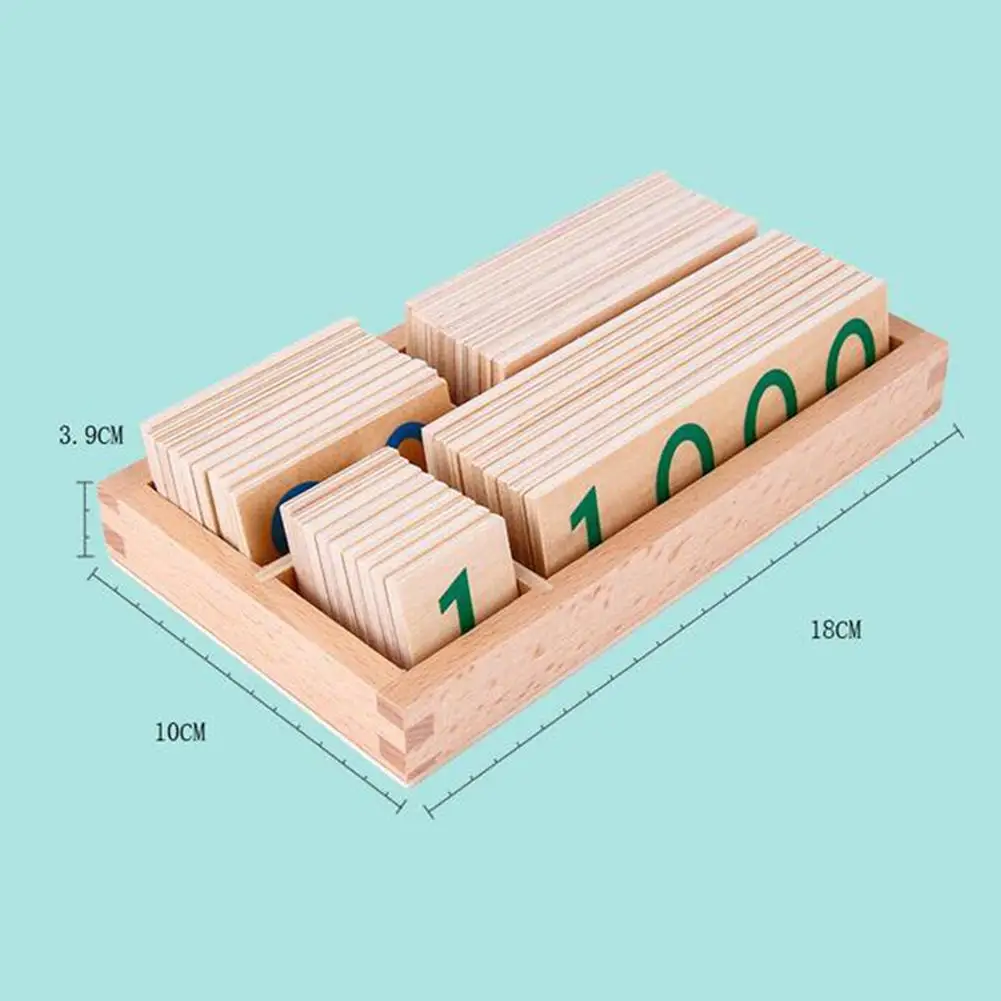 

Wooden Digital Number 1-9000 Cards Mathematics Learning Educational Kids Toy