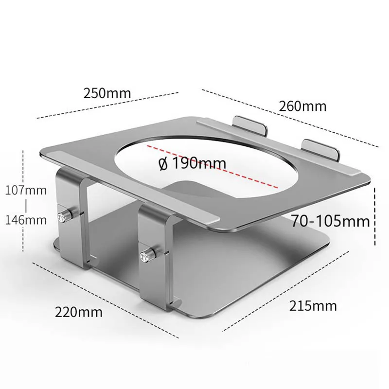 JIUSHARK Desktop Laptop Stand Ergonomic Aluminum Laptop Riser Notebook Holder Rotation Stand for  Laptops Under