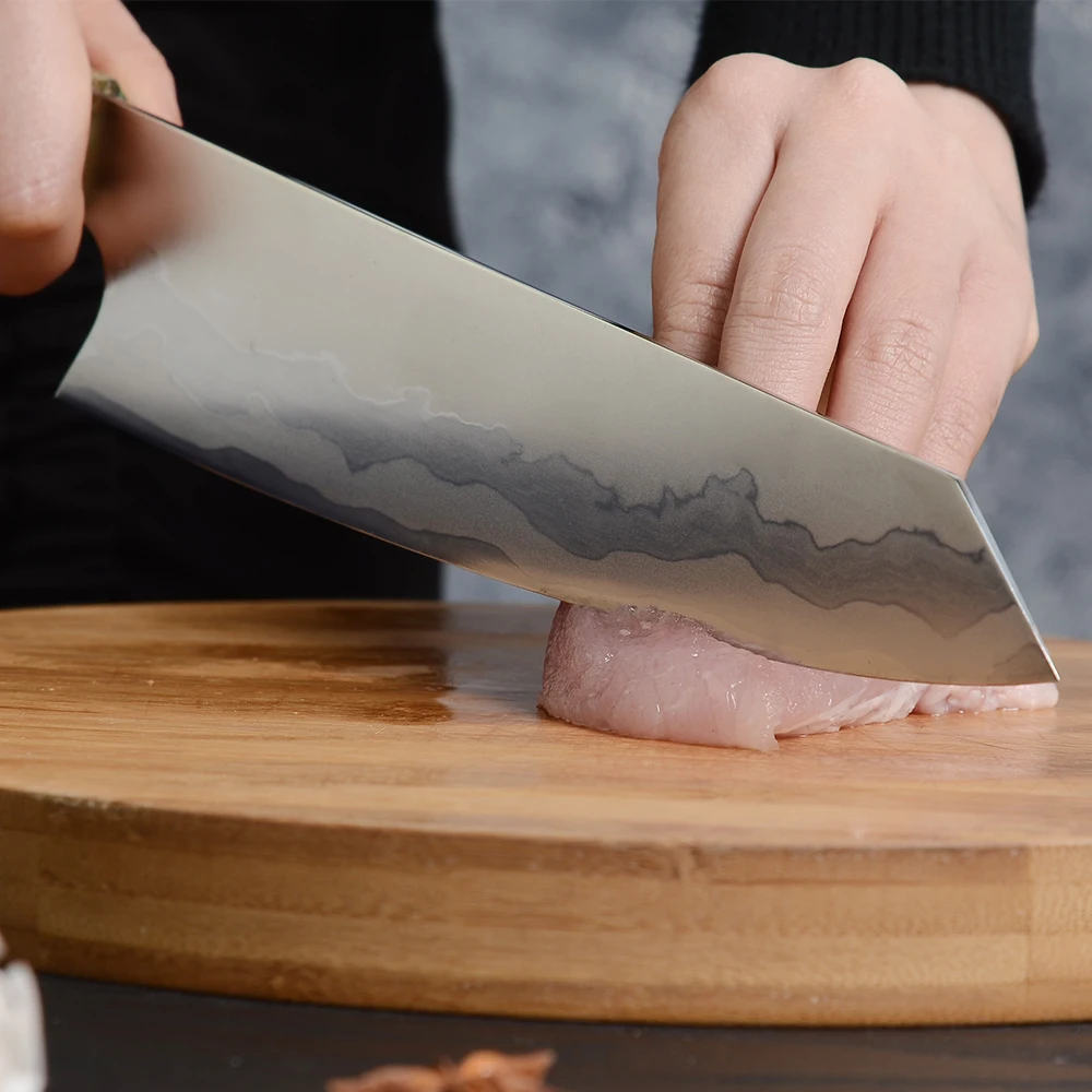 Набор ножей из дамасской стали Chef's Nakiri 67 слоев японского Дамасского шеф-повара