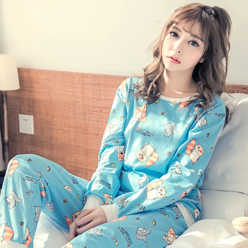 Betinline 2019 Новая женская ночная одежда пижамы милые повседневные топы в горошек