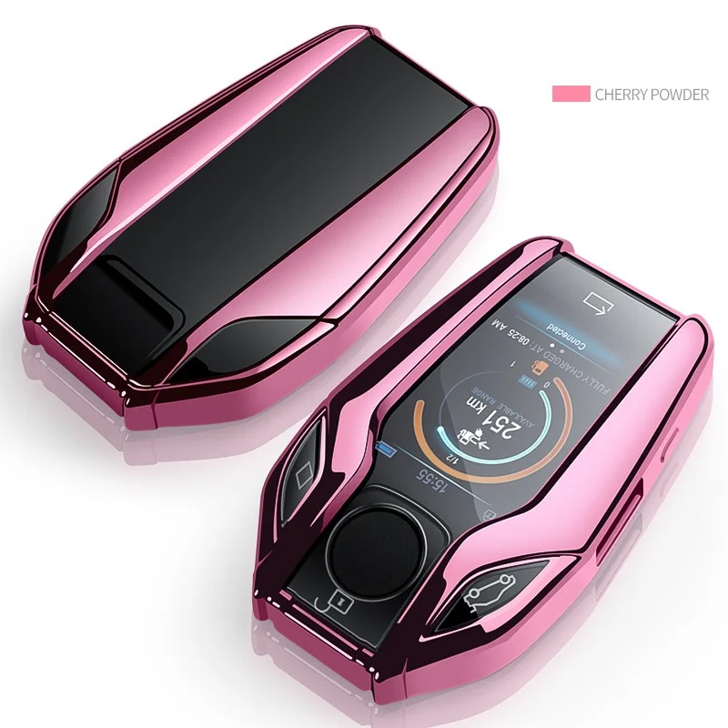 TPU чехол для автомобиля полностью ключ светодиодный Дисплей крышка BMW 5 7 серии G11