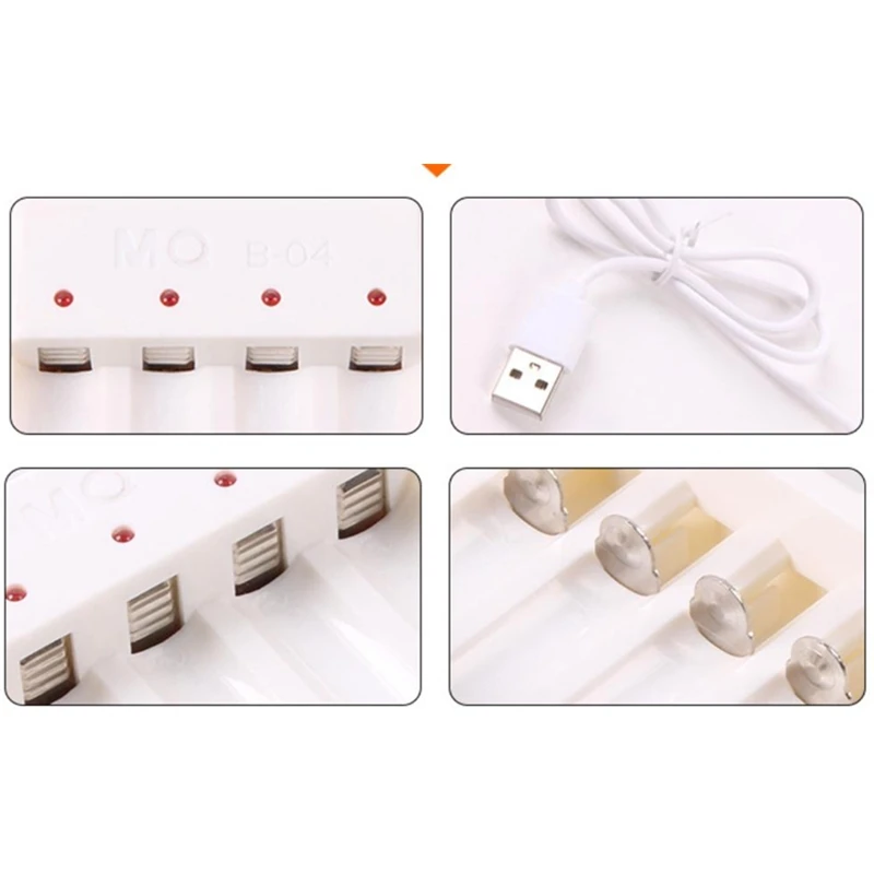 Универсальное умное зарядное устройство USB с 4 слотами для AA/AAA 5 № 7
