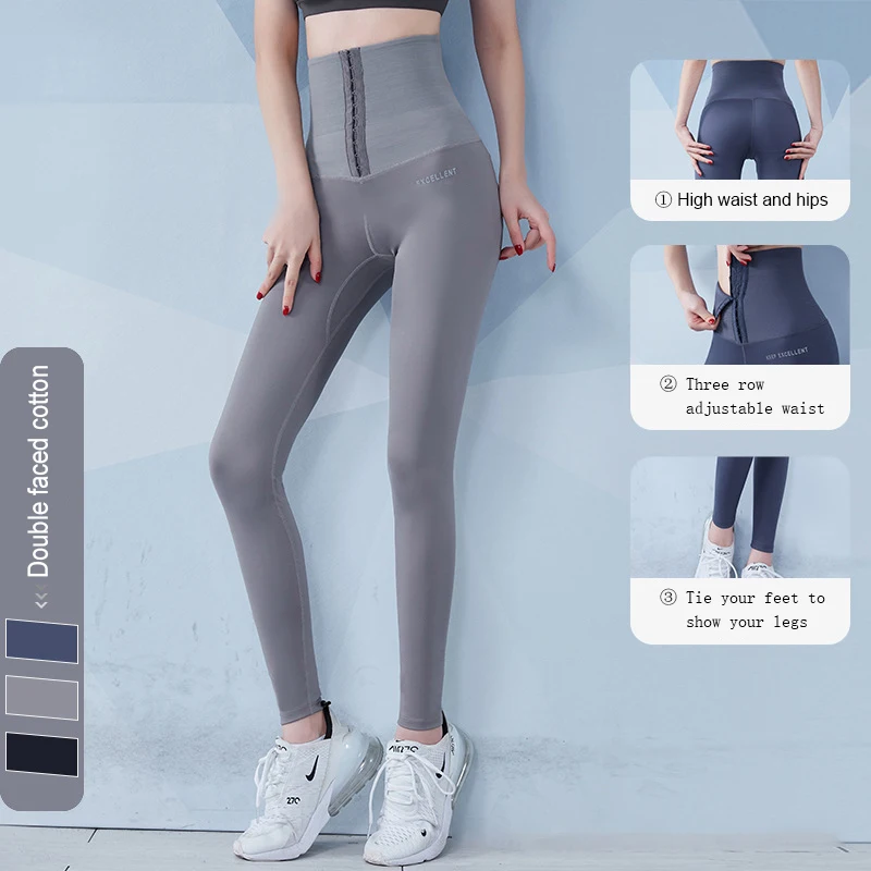 

Fitness women corset hip lift postpartum high waist tights yoga pants Waisted Workout leggings Women Gym Running Training Tights