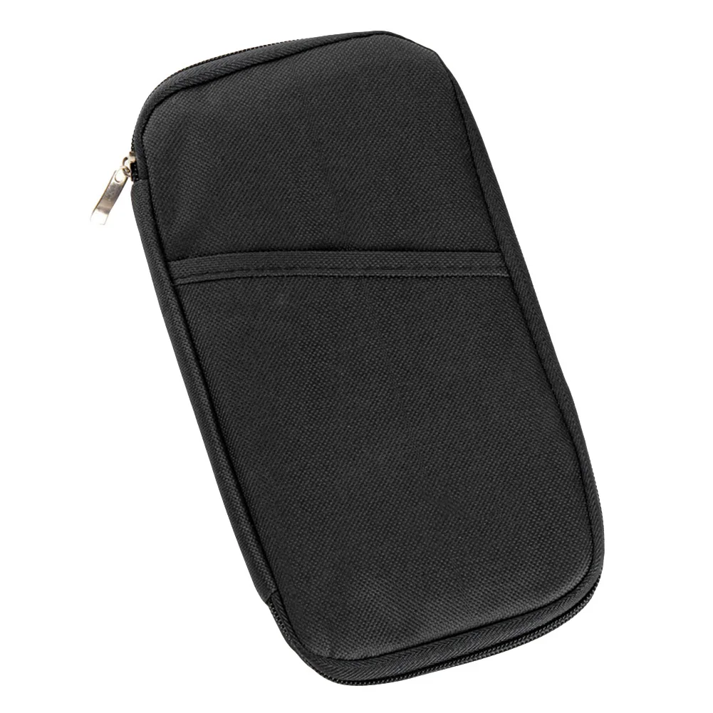 Высококачественный портативный однотонный кошелек унисекс для путешествий на