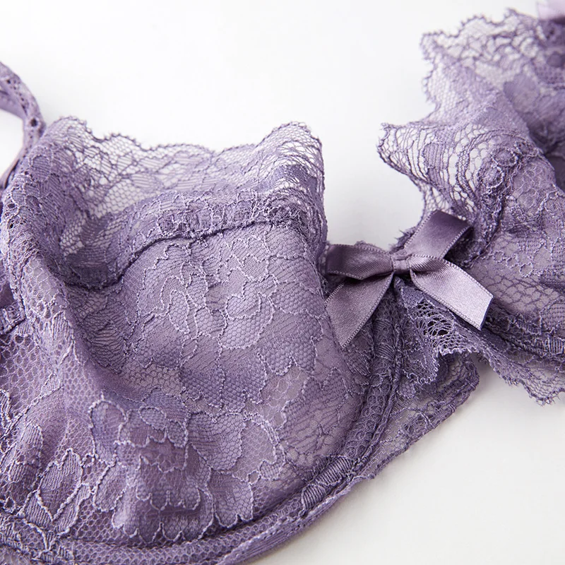 

Manufacturers Wholesale Europe and America Hot Selling Summer Lace Ultrathin Breathable Bra Large Size Push up Sexy Underwear Su