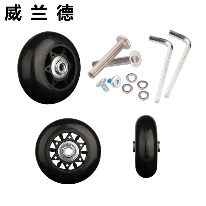 

Luggage single wheel replacement new caster accessories repair black wear-resistant silent 67*28 PVC single wheel wheel parts