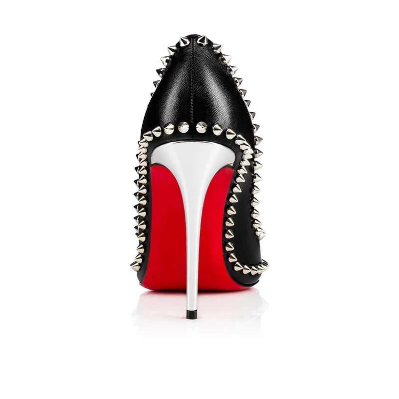 

Luxury Pumps Sexy Platform Clear Women Leather Ladies High Heels 8 10 12cm Black Red Bottom Mules Wedding Party Shoes Size 35-44