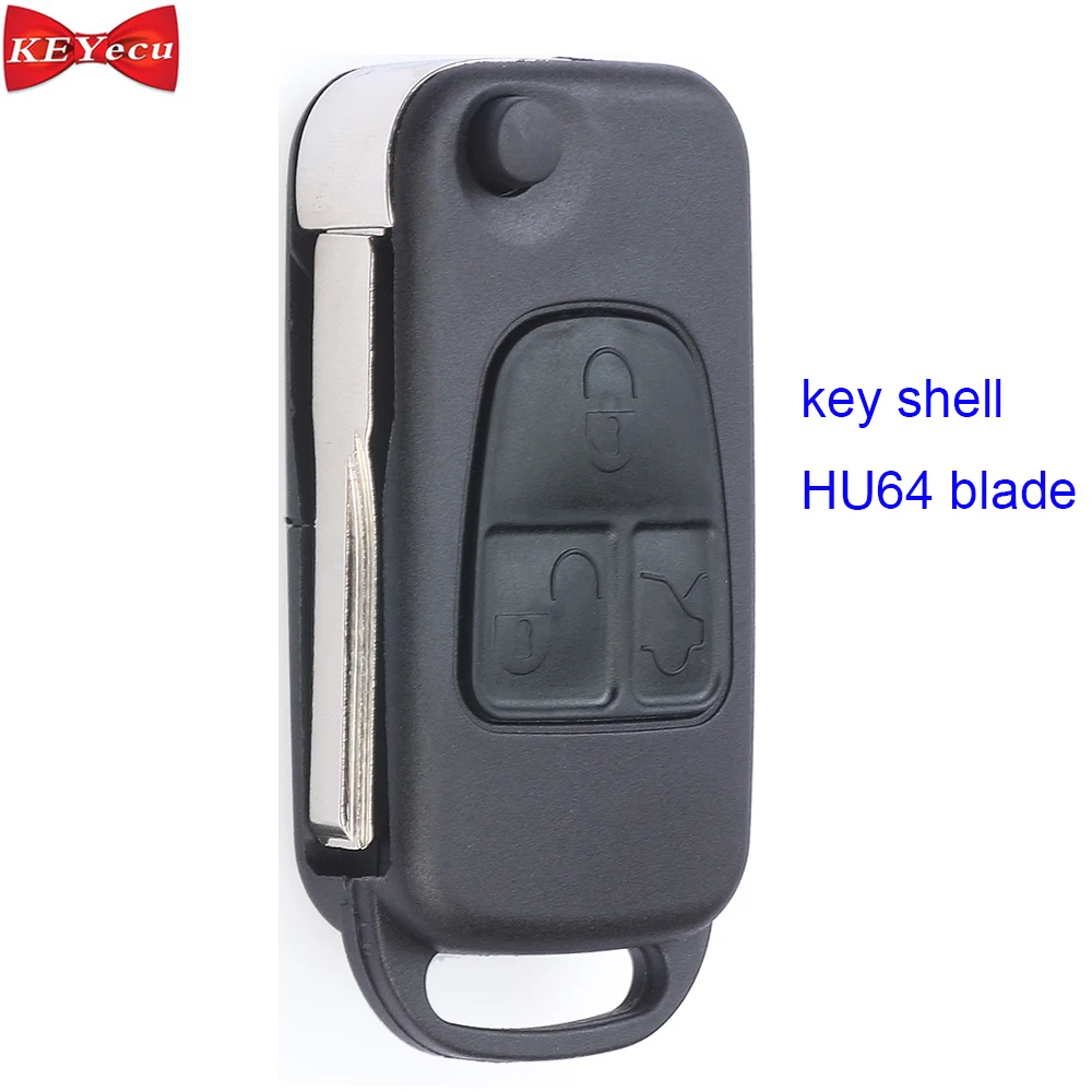 KEYECU 2 шт. для Mercedes-Benz C E ML S дистанционный ключ автомобиля в виде ракушки чехол
