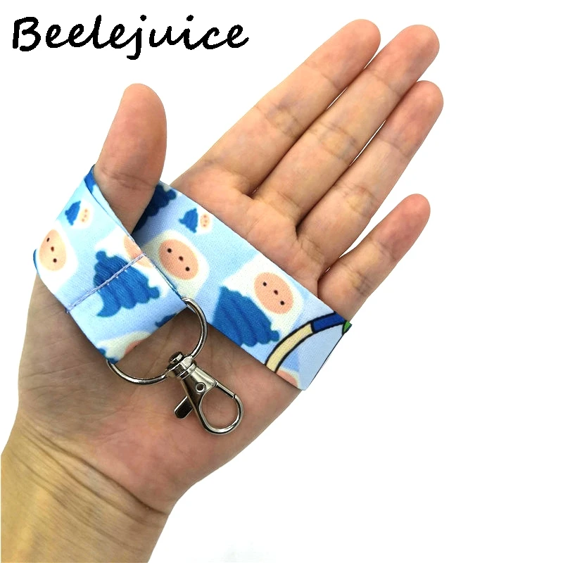 

24pcs Adventure Time Hand Strap Lanyard keychain Mobile Phone Strap ID Badge Holder Rope Key Chain Keyrings cosplay Accessories