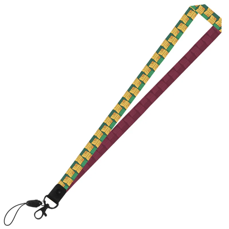 Около Demon Slayer Blade Популярный ремешок для мобильного телефона с карабином для ключей и держателем для ID-карт, съемная пряжка, подарочные ремешки.