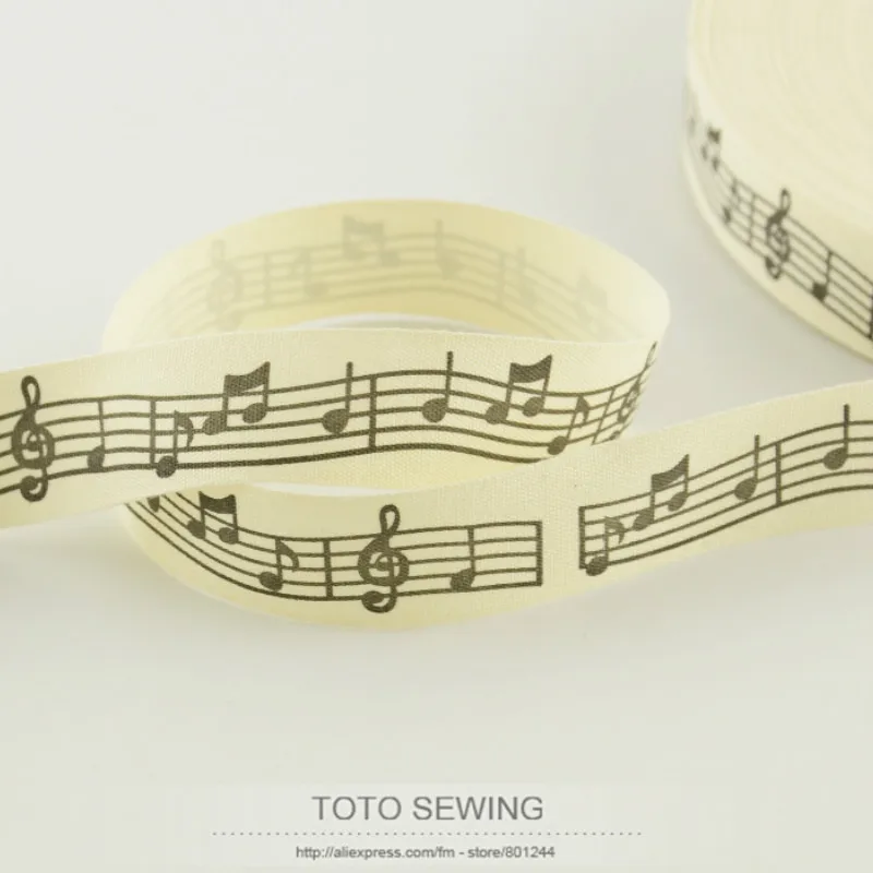 2.5CM width Zakka cotton ribbons mini.order is $5(mix order)cloths sewing tape music note label TOTO accessory clothes|ribbon for zebra