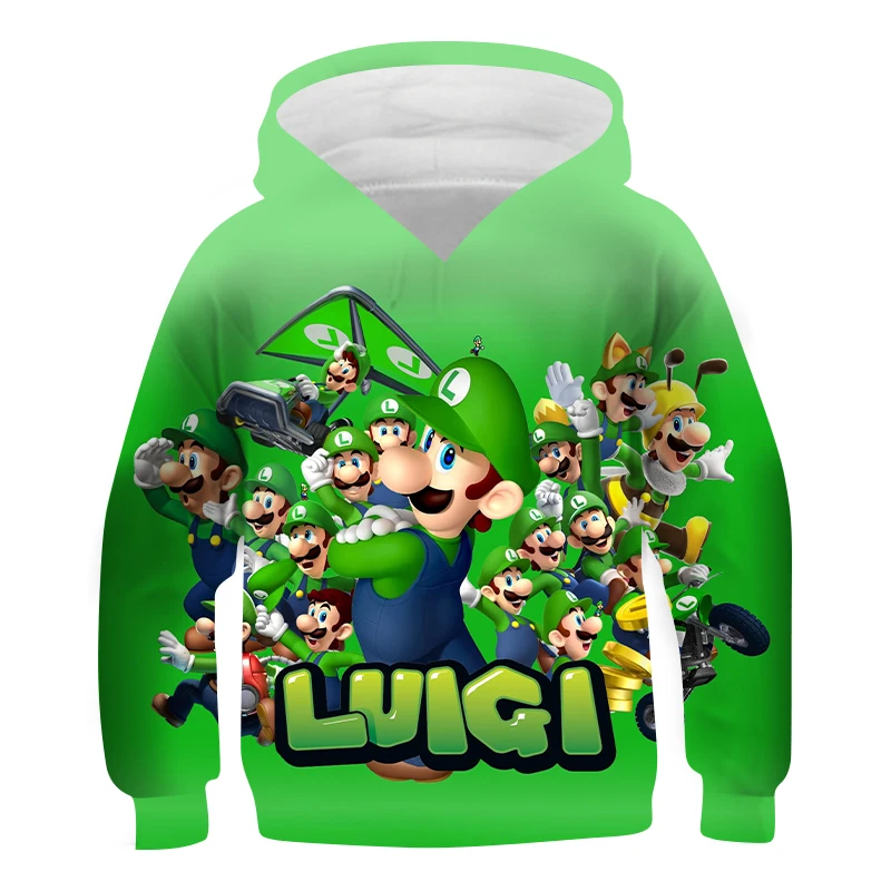 

Children's Sweatshirt Classic Game Mario Boy and Girl Hoodie Boutique Hot Sale 3D Printed Children's Family Comfortable Jacket