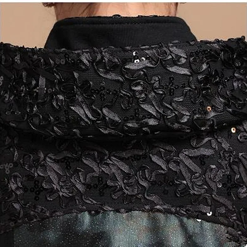 Женское длинное кружевное пальто толстая ветровка большого размера XL-5XL куртка