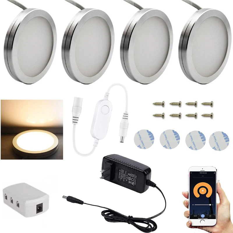 12v wifi tuya app remote control led under cabinet lighting dimming kitchen counter furniture lighting kit for alexa google home free global shipping