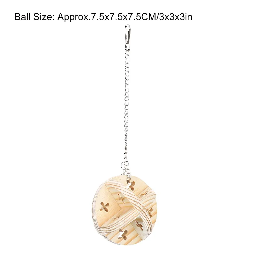 Деревянная игрушка для хомяка игровой мяч Интерактивная игра жевания Спортивная