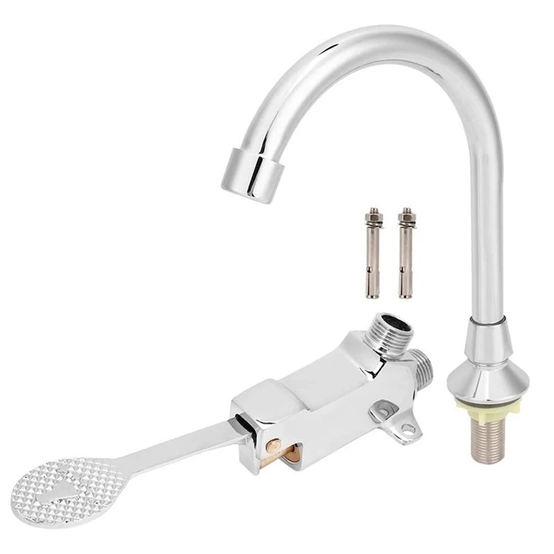 

Bathroom Faucet Wash Basin Faucet Single Hole Bathtub Faucet Faucet Set with Foot Pedal Fittings