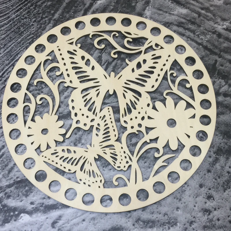 

set of 10pcs Circle Wooden Bottom for Crochet baskets sewing accessories Wood Stitch handmade storage baskets