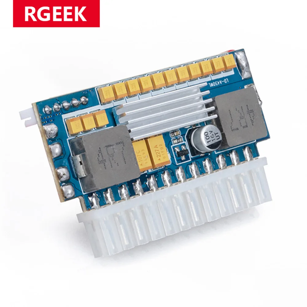 RGeek 450 Вт 24 контакта 12 В постоянного тока вход пиковый Выход Realan Mini ITX Pico PSU DC ATX ПК
