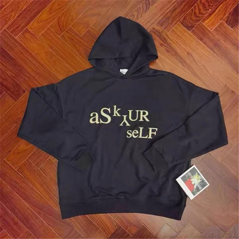 

Askyurself Autumn Winter Men's And Women's Red Lettered Print High Quality Casual Sports Hoodie Carbon Grey S-XL