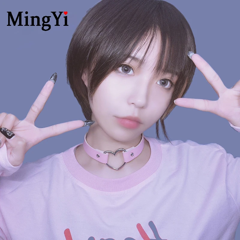 Женский кожаный ошейник чокер в стиле панк| |