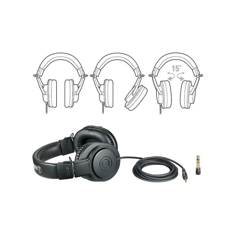 Оригинальные наушники Audio Technica/iron Triangle ATH-M20X профессиональные для монитора с