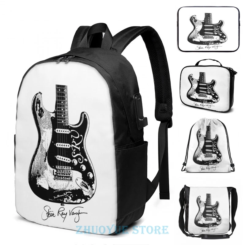 Мужской/женский рюкзак для ноутбука Stevie Ray Воган гитара блюз рок легенда SRV(2) с USB