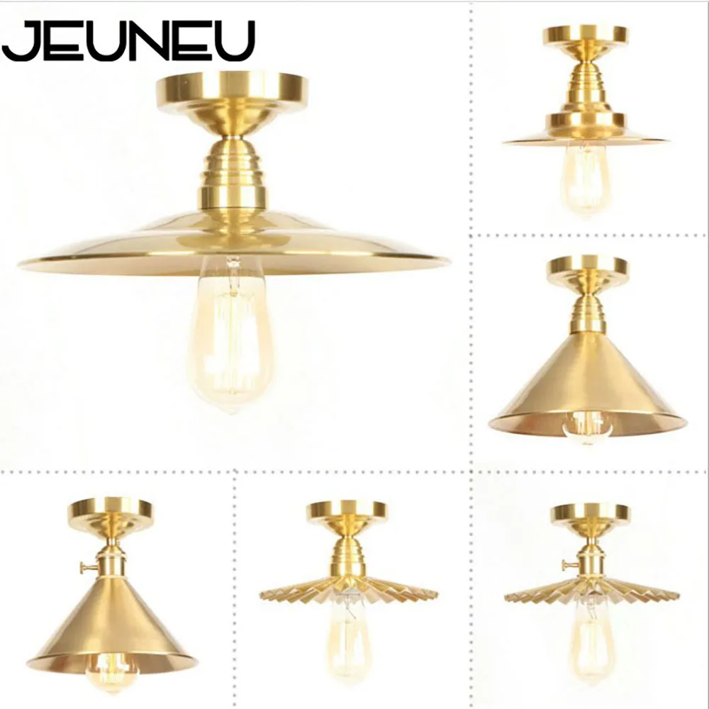 

Потолочный светильник в нордическом минималистическом стиле, украшение для дома, потолочное освещение из чистой меди, для гостиной, спальн...