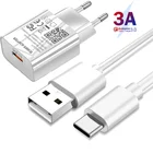 Сетевое зарядное устройство с USB-кабелем типа C для OPPO A93 A72 A52 Reno 5 4 Pro Realme 7 6 Pro Reami Note 10 Pro