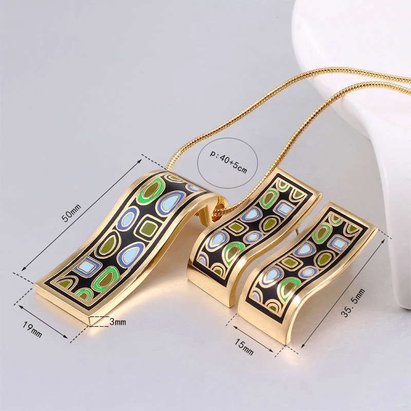 Новые наборы золотых украшений Женский винтажный подарок на день рождения