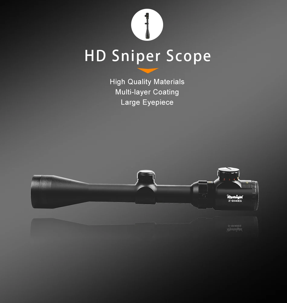 B BESTSIGHT 3-9x40eg оптические Прицелы Охотничьи красные зеленые с подсветкой сетка снайперская винтовка прицел Luneta Para Rifle Caza