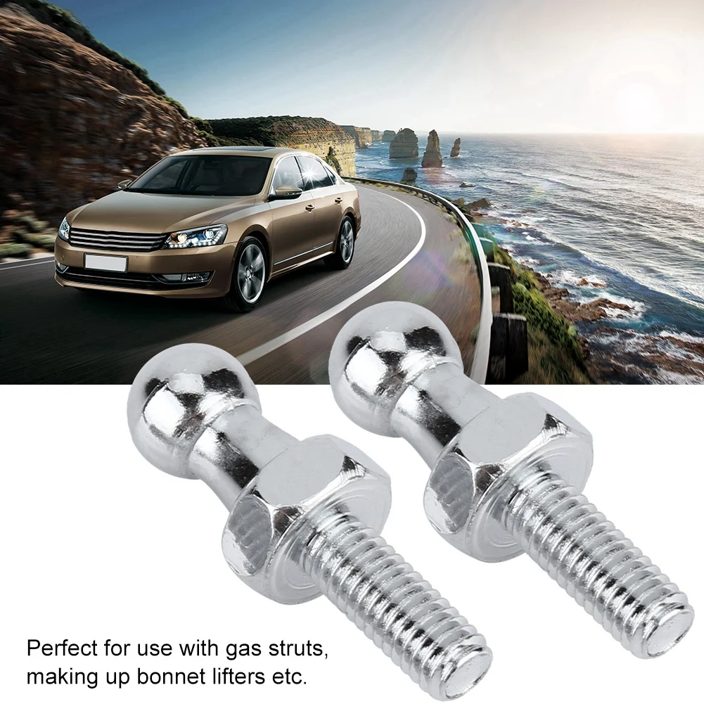 2pcs 10mm Ball Stud Bolt M6 for Gas Struts Ended Bonnet Zinc Plated Steel | Автомобили и мотоциклы