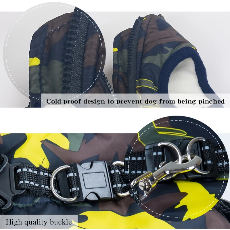 Жилетка для домашних питомцев одежда щенков камуфляжная куртка собак зимняя