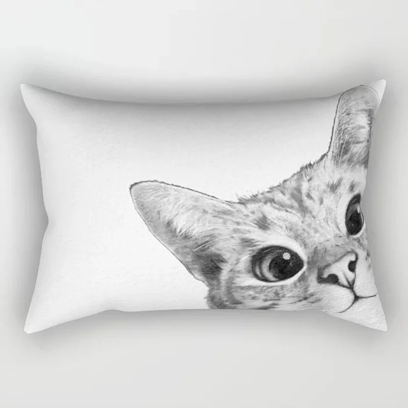 Elife Cartoon Animal Polyester decorative rectangular pillow shams case throw waist Cushion Cover For Sofa car 30x50cm | Дом и сад