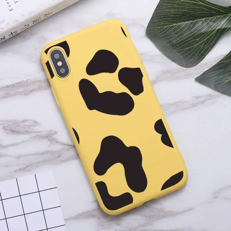 

Leopard Print aesthetics pattern Phone Case Candy Color for iPhone 6 7 8 11 12 s mini pro X XS XR MAX Plus