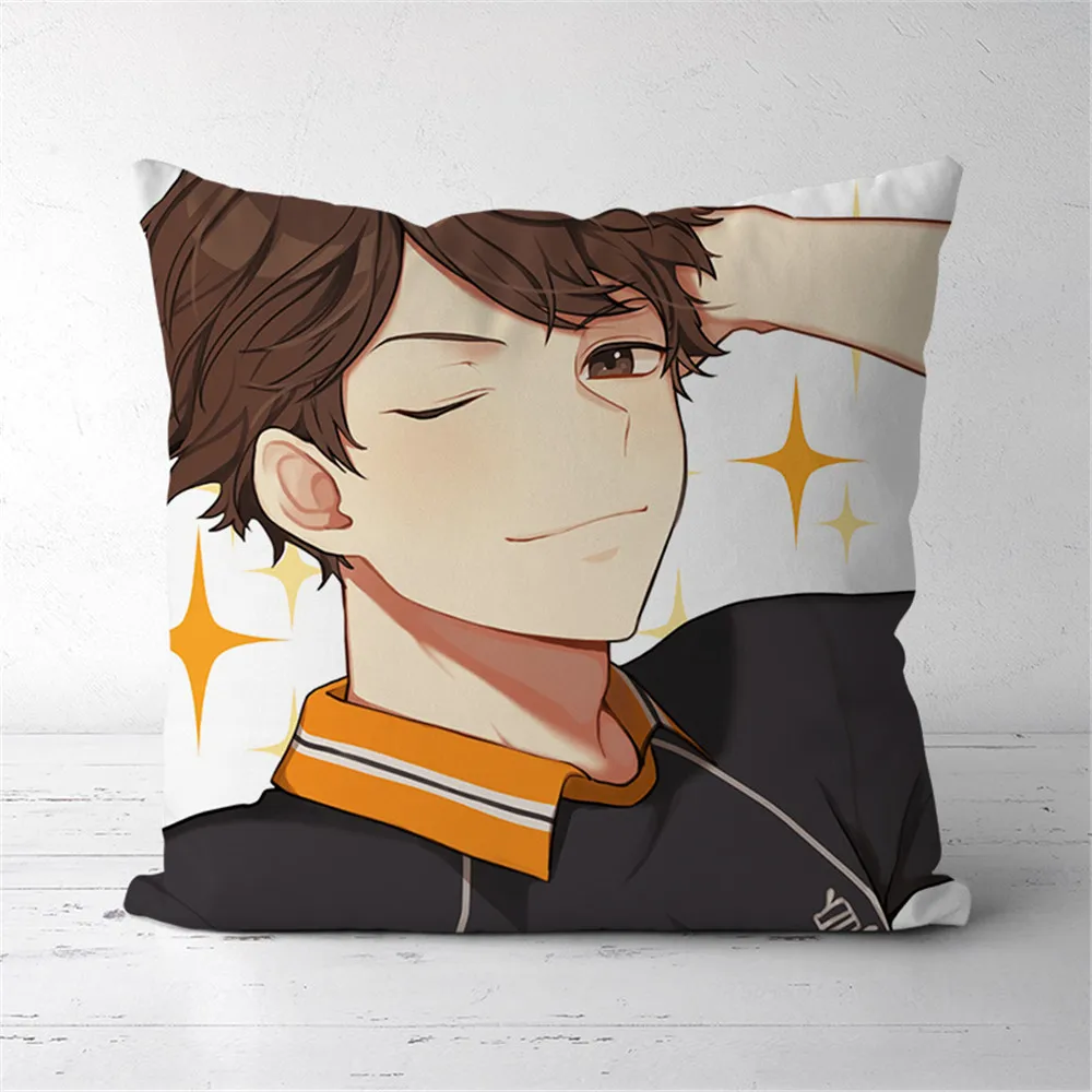 

Haikyuu!! Kageyama Tobio Oikawa Tooru Anime two sided Pillow Cushion Case Cover 291