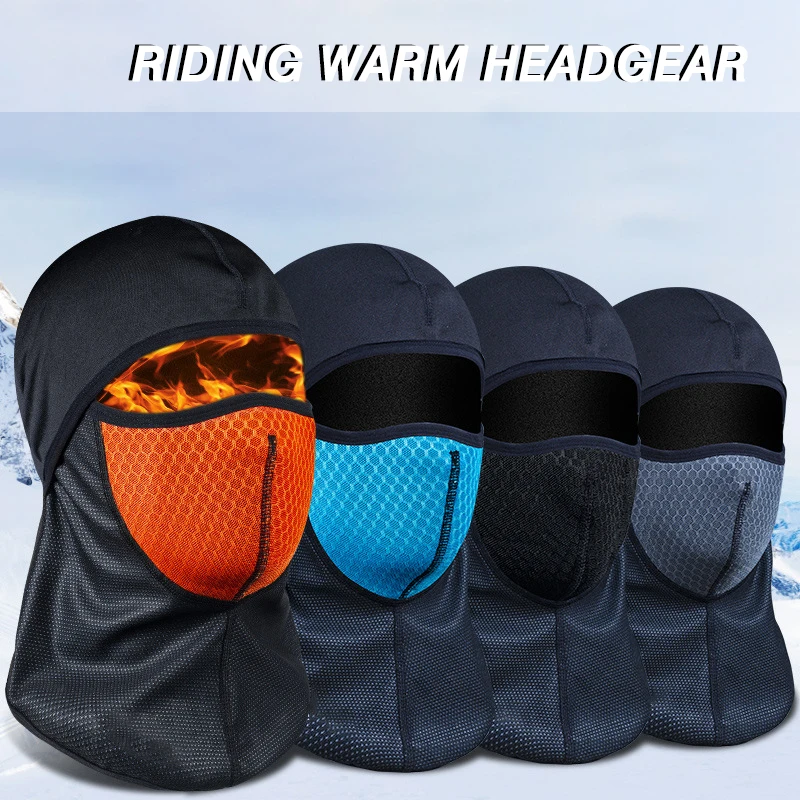 Мотоциклетная зимняя тактическая маска теплая черная Флисовая Балаклава на всё