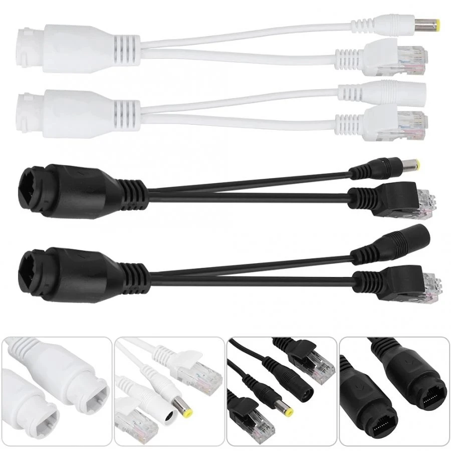 10 пар CCTV пассивный кабель адаптер POE Power Over Ethernet инжектор водонепроницаемый для