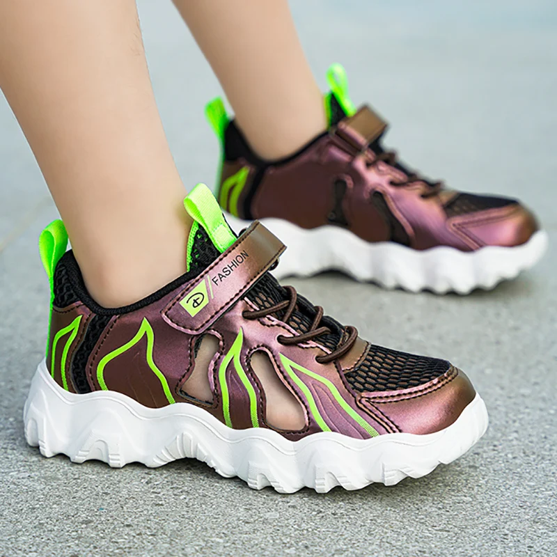

Summer Children's Breathable Casual Sports Shoes Fashion Magic Color Changing Surface Convenient Velcro Non-slip Sneakers 28-39