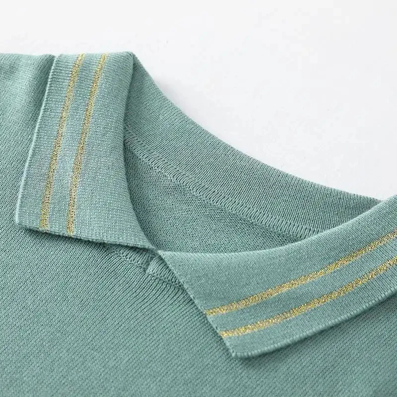 

Casual Lapel Knitted Pullovers Women Loose Basic Sweater Solid Jumpers Female Sweater New Fashion Soft Stretch Oversized Sweater