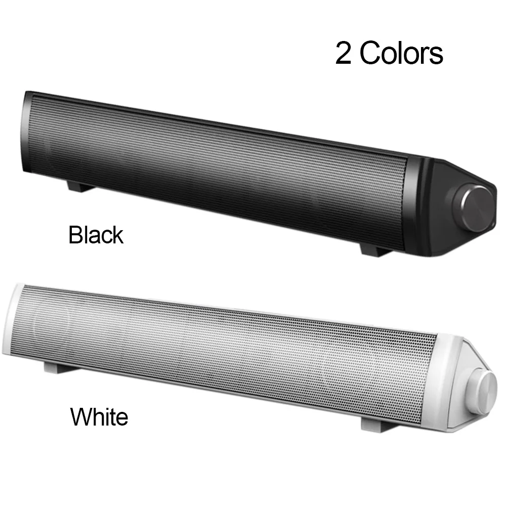 SADA V105 Динамик компьютерной панели динамиков 3,5 мм проводное звучание HiFi Stereo USB Powered Mini Long Soundbar on.