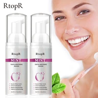 2pcs rtopr teeth whitening mousse removes stains whitening oral hygiene teeth mousse toothpaste cleansing staining whitening
