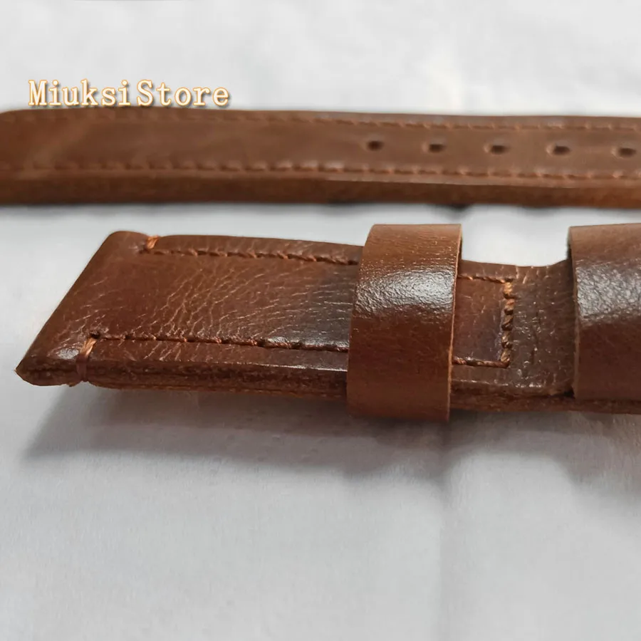 Ремешок из коричневой кожи для наручных часов 22 мм | Наручные часы