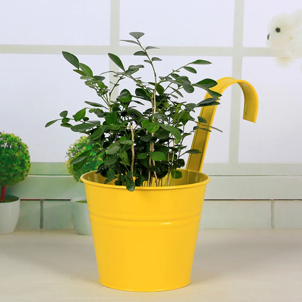 

10pcs Metal Bucket Flower Hanging Pot Balcony Garden Pots Plant Flower Holders