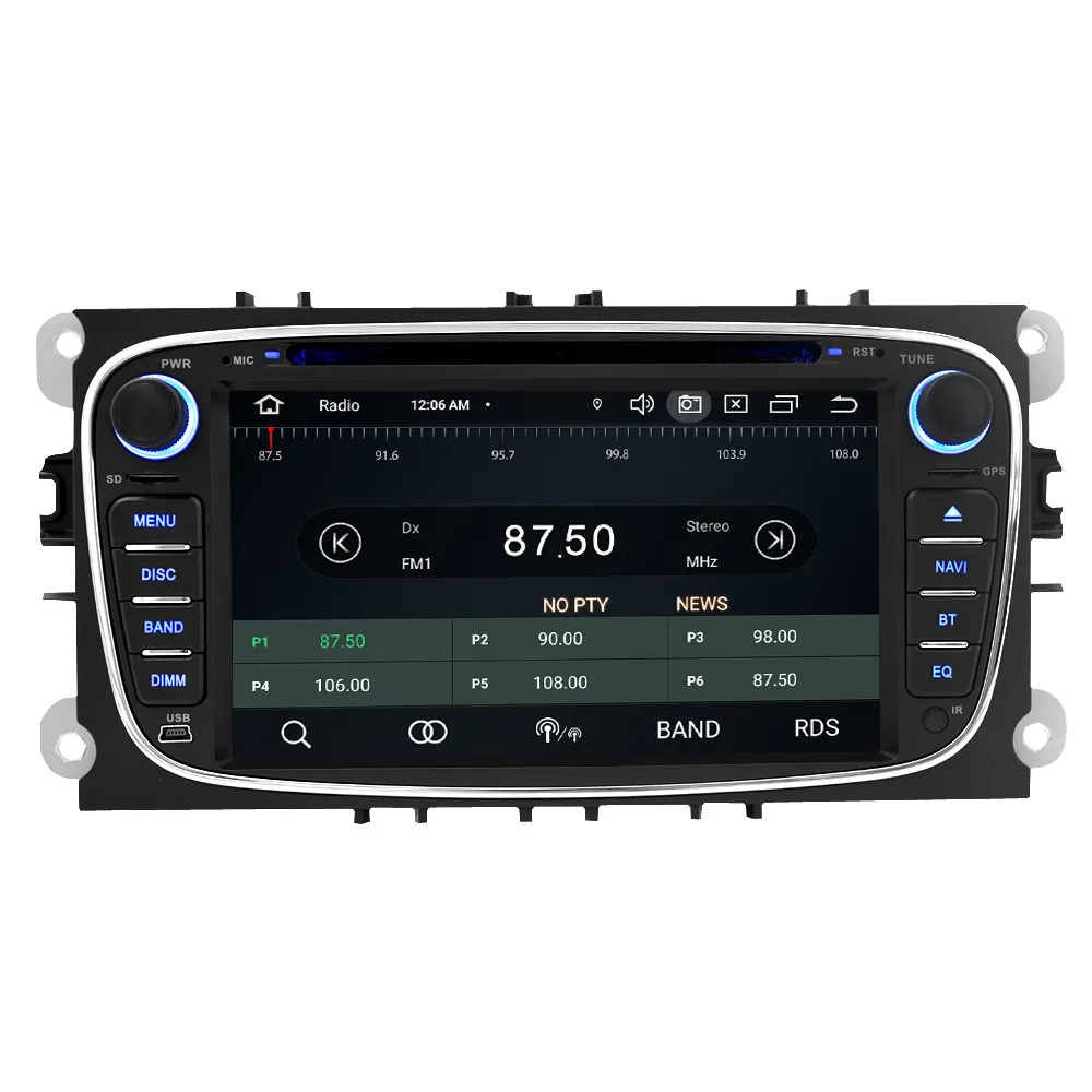 4G ram 64G rom Android 9,0 автомобильный Радио DVD навигационный плеер для Ford/Focus/Mondeo/S-MAX/C-MAX/Galaxy gps Видео Мультимедиа Стерео